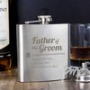 Personalised Father of the Groom Hip Flask