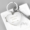 Personalised Arrow Heart Photoframe Keyring