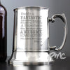 Personalised He is... Stainless Steel Tankard