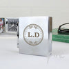 Personalised Monogram Photo Frame Travel Clock 4.5cm x 5cm