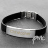Personalised Stainless Steel Men's Black Bracelet