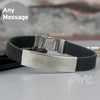 Personalised Classic Stainless Steel Men's Black Bracelet