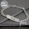 Personalised Initial Stainless Steel Unisex Bracelet