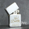 Personalised No.1 Daddy Silver Lighter