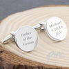 Personalised Any Message Round Cufflinks