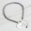 Personalised Hematite 'Any Message' Heart Bracelet