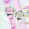 Personalised Kids Pink Time Teacher Butterfly Watch with Presentation Box
