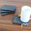Personalised Heart Motif 4 Pack of Slate Coasters
