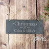 Personalised Christmas Hanging Slate Plaque