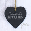 Personalised Kitchen Slate Heart