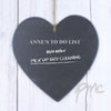 Personalised Chalk Board Large Heart Slate