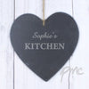 Personalised Kitchen Large Slate Heart Decoration