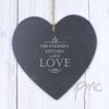 Personalised Full of Love Large Slate Heart Decoration