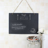Personalised Cafe Hanging Slate Sign