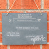 Personalised Man At Work Hanging Slate Sign