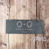 Personalised Cameo Hanging Slate Plaque