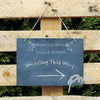 Personalised Wedding Flowers Hanging Slate Sign