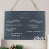 Personalised Christmas Naughty & Nice Hanging Slate Sign
