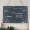 Personalised Christmas Wish List Hanging Slate Sign