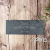 Personalised Santa Please Stop Here... Hanging Slate Plaque