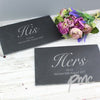 Personalised His and Hers Slate Placemat Set