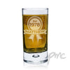 Personalised Established Rosette Bubble Shot Glass