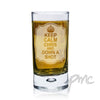 Personalised Keep Calm Bubble Shot Glass