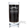 Personalised Moustache Hi Ball Bubble Glass