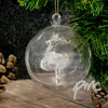 Personalised Glass Reindeer Bauble