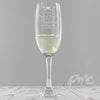 Personalised Decorative Wedding Maid of Honour Glass Flute