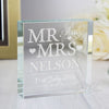 Personalised Mr & Mrs Large Crystal Token