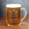 Personalised Keep Calm Engraved Beer Tankard