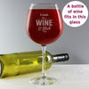 Personalised Wine O'Clock Bottle of Wine Glass