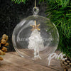 Personalised Name Only Christmas Tree Glass Bauble