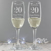 Personalised Anniversary Pair of Flutes with Gift Box