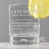 Personalised Gincident Tumbler Bubble Glass