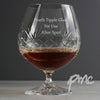 Personalised Cut Crystal Large Brandy Glass