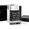 Personalised Optic Glass Tea Light Candle Holder
