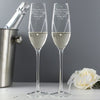 Personalised Hand Cut Little Hearts Pair of Flutes with Swarovski Elements with Gift Box