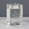 Personalised In Loving Memory Glass Tea Light Candle Holder