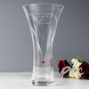 Personalised Large Hand Cut Ruby Diamante Heart Vase with Swarovski Elements