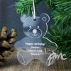 Personalised Acrylic Teddy Bear Decoration