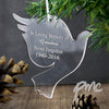 Personalised Acrylic Dove Decoration