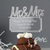 Personalised Mr & Mrs Plaque Acrylic Cake Topper