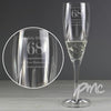 Personalised Big Age Cut Crystal Champagne Flute