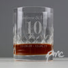 Personalised Big Age Cut Crystal Whisky Tumbler