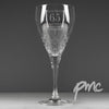 Personalised Big Age Cut Crystal Wine Glass
