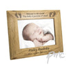 Personalised 7x5 Baby Feet Wooden Photo Frame