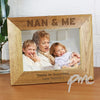 Personalised 7x5 Nan & Me Wooden Photo Frame