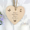 Personalised Butterfly Chunky Wooden Heart Decoration